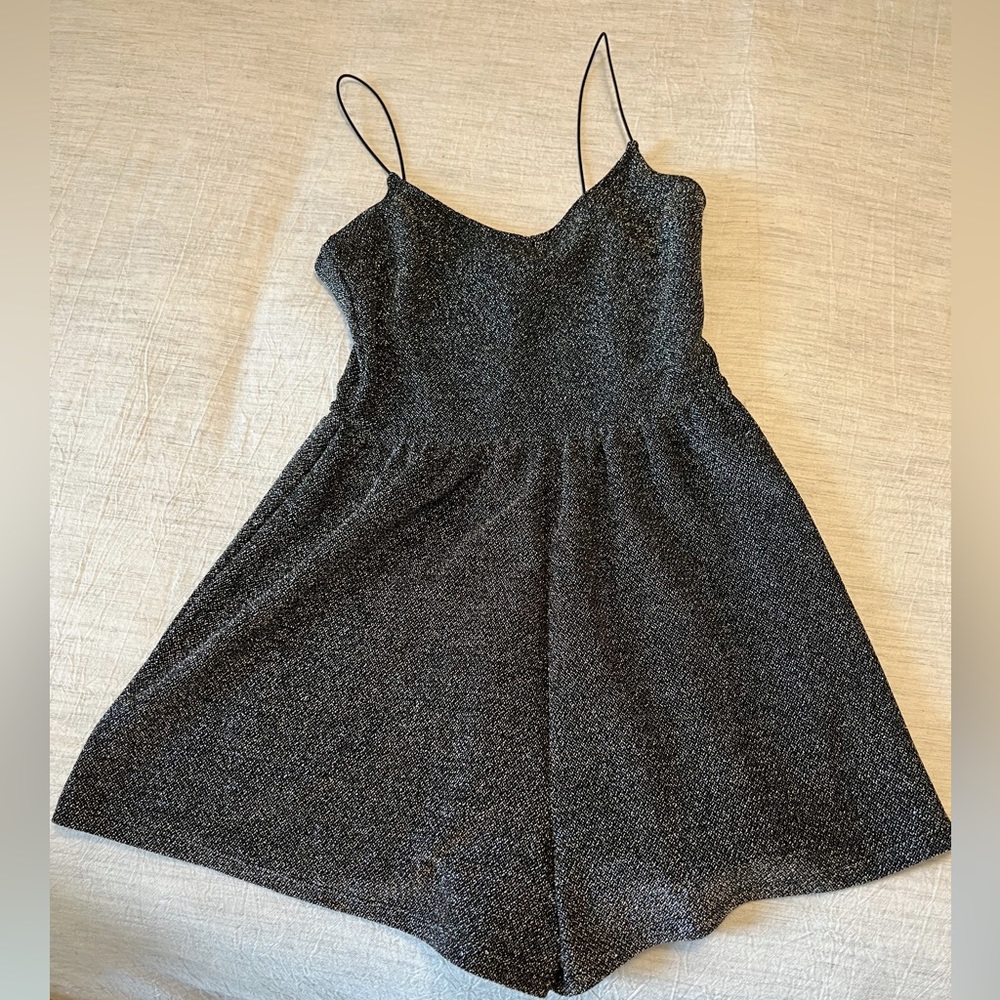 H&M black sparkly romper. NWOT